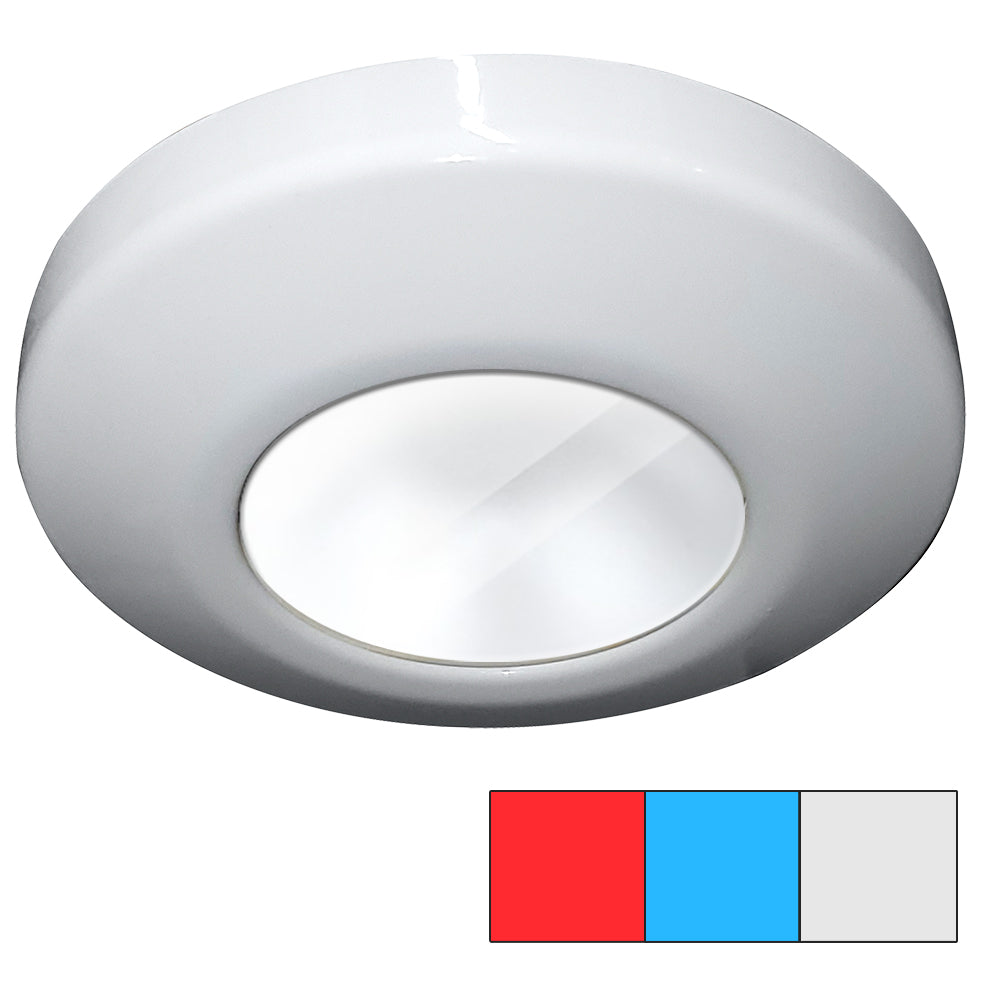 i2Systems P1120Z-31HAE Profile P1120 Tri-Light Surface Light - Red, Cool White Blue - White Finish