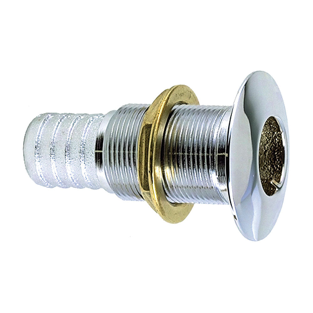 Perko 0350008DPC 1-1/2" Thru-Hull Fitting f/ Hose Chrome Plated Bronze Made in the USA