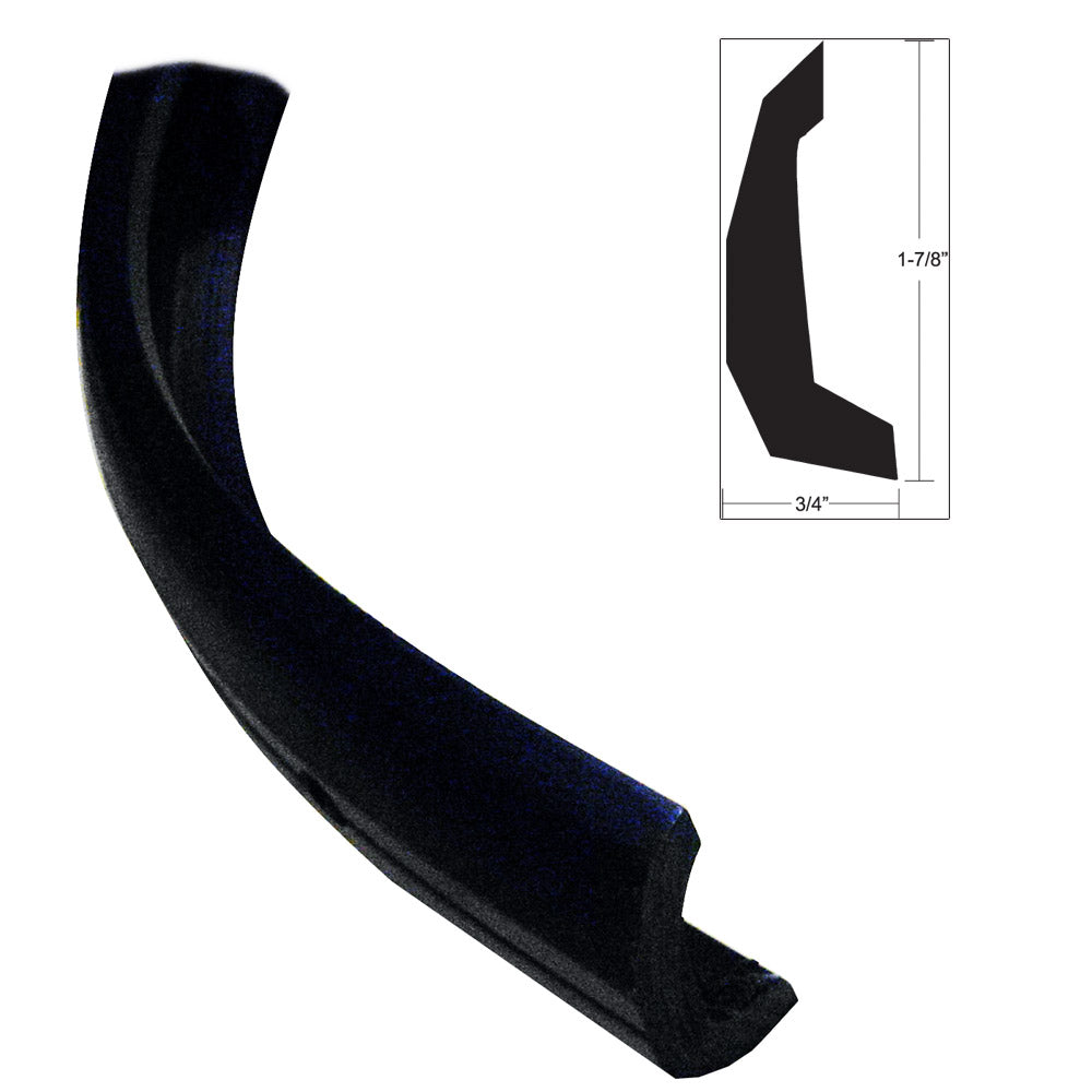 TACO V11-4135BKA30-3 Semi-Rigid Rub Rail Kit - Black w/No Insert - 30'
