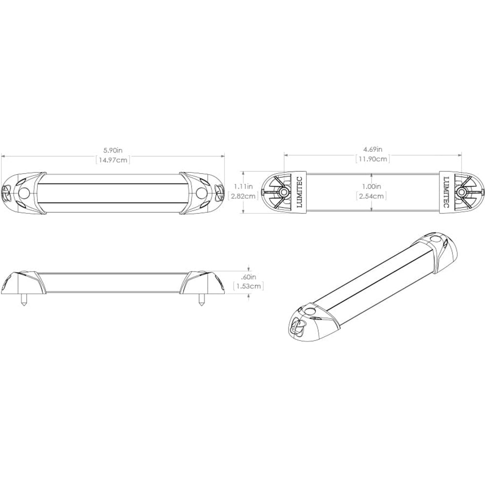 Lumitec 101080 MiniRail2 6" Light - Red Non Dimming