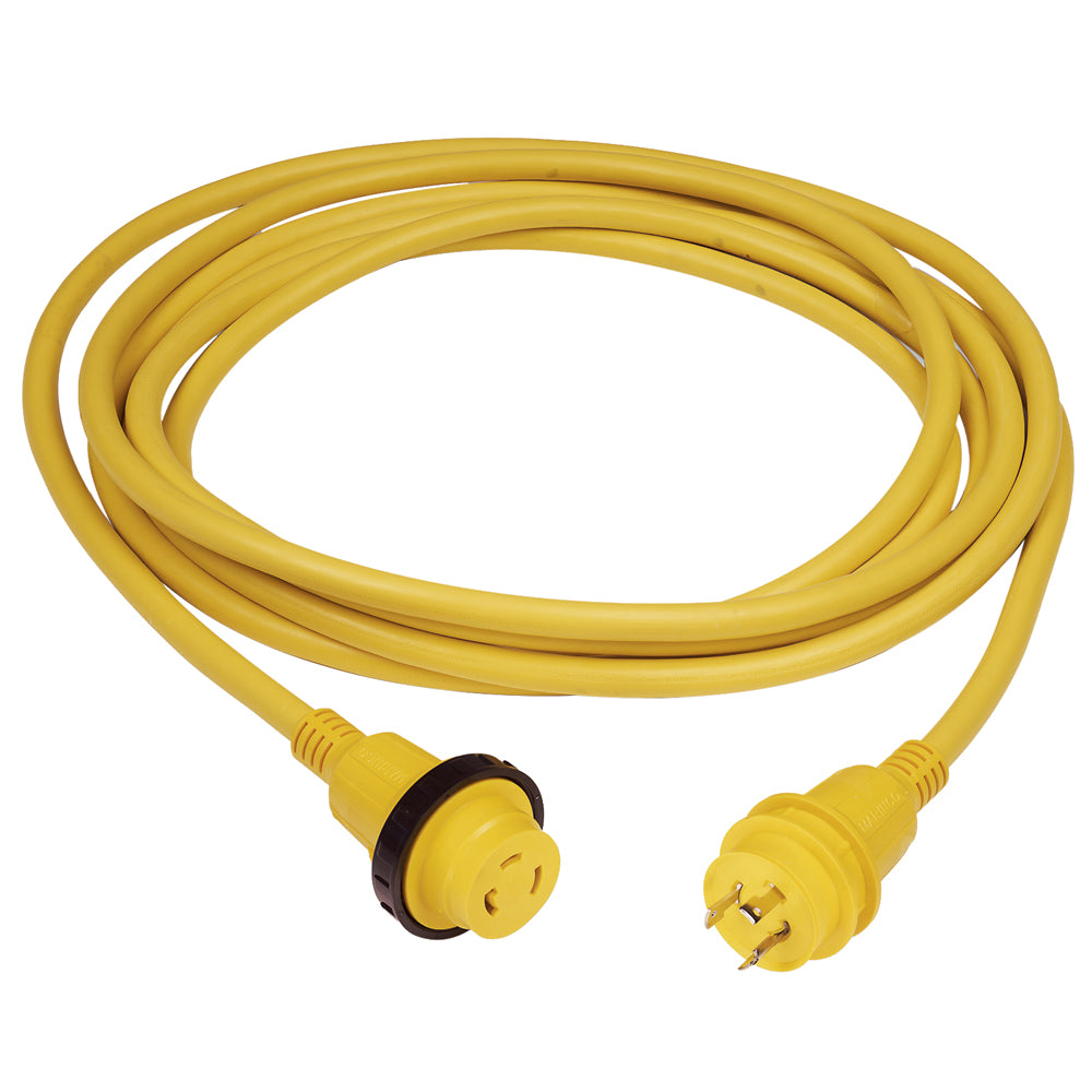 Marinco 199117 30A 25' Molded Cordset - 125V - Yellow