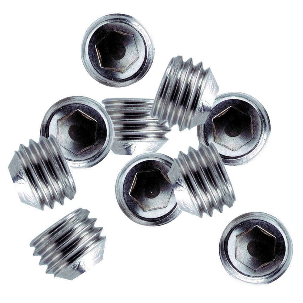 Whitecap 6249C 1/4"-28 Thread SS Set Screws - 10 Pack