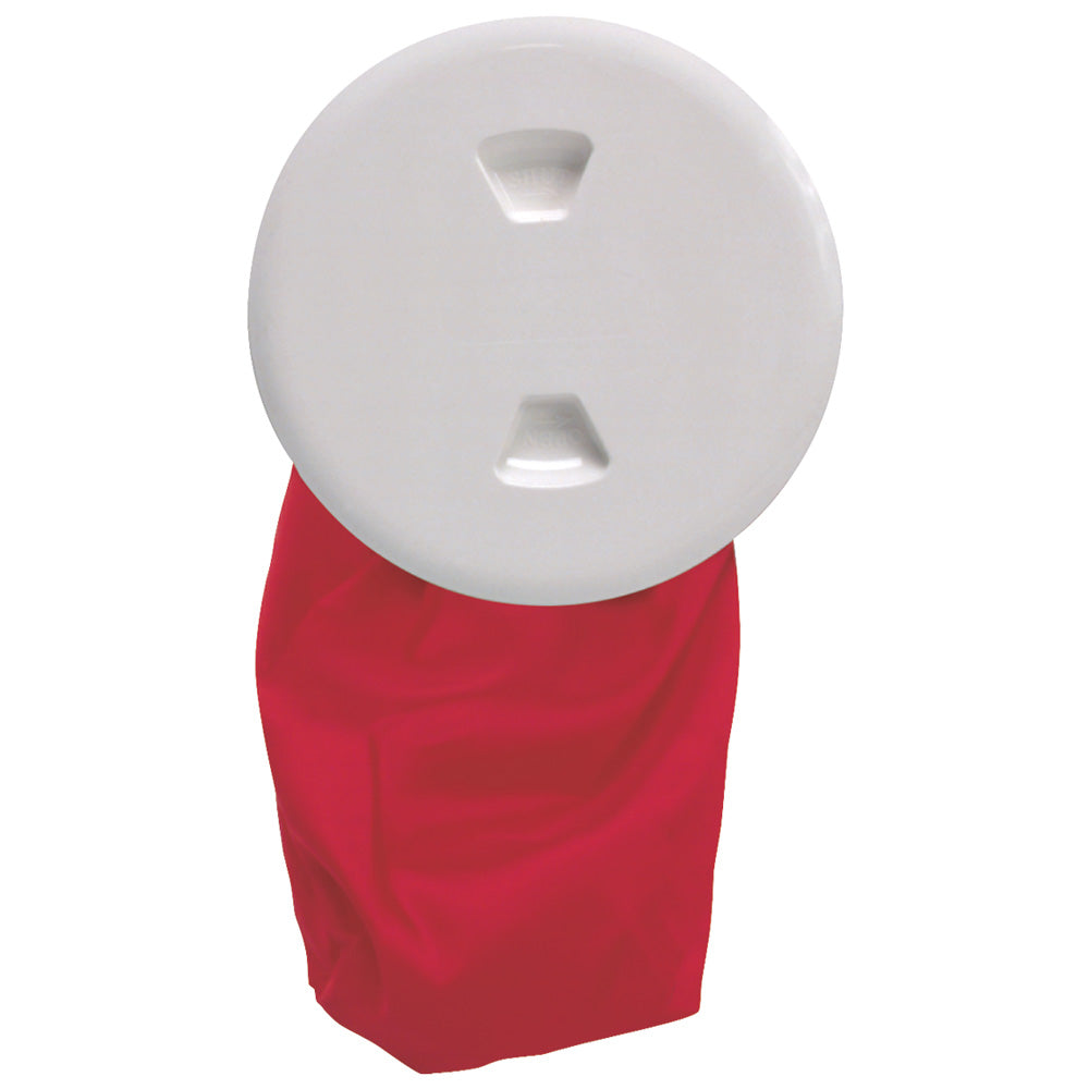 Beckson DP50BW 5" Stow-Away Deck Plate - White w/12" Bag