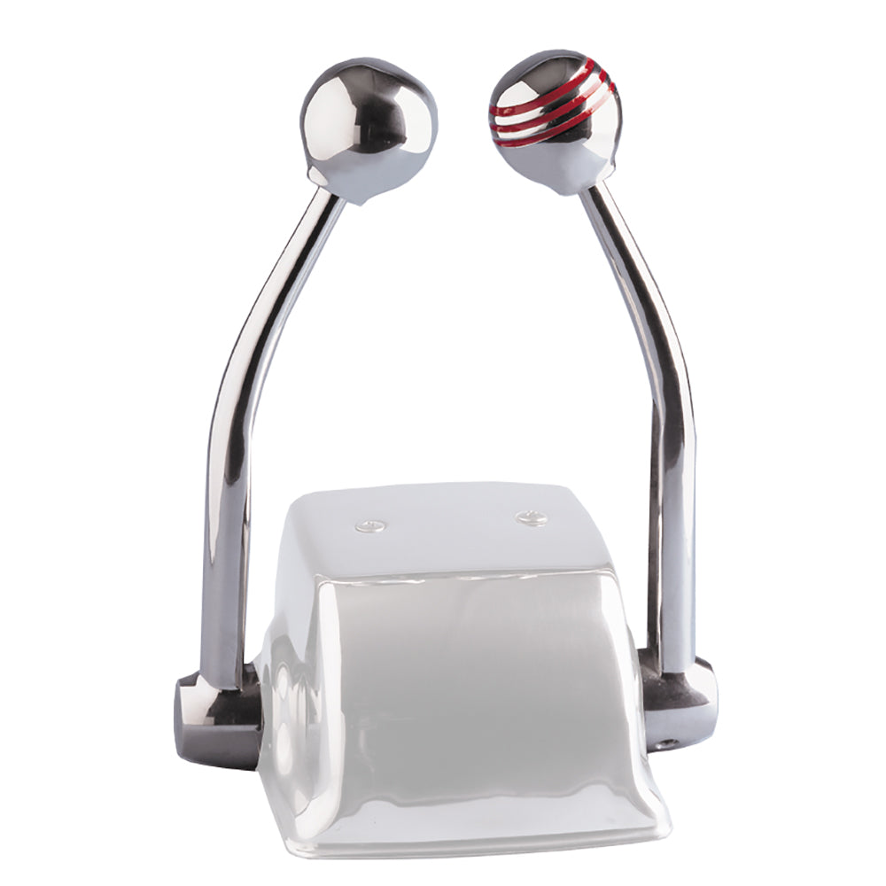 Schmitt Marine 50050 Standard Control Arm Set w/Red Throttle Knob Plain Shift Knob - Includes Arms Knobs Only