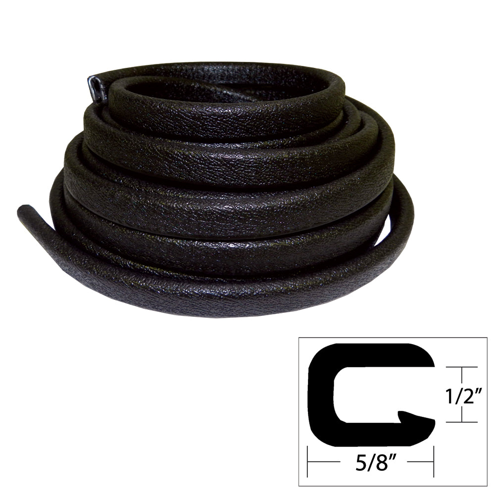 TACO V30-1316B25-1 Flexible Vinyl Trim - 1/2" Opening x "W x 25'L - Black