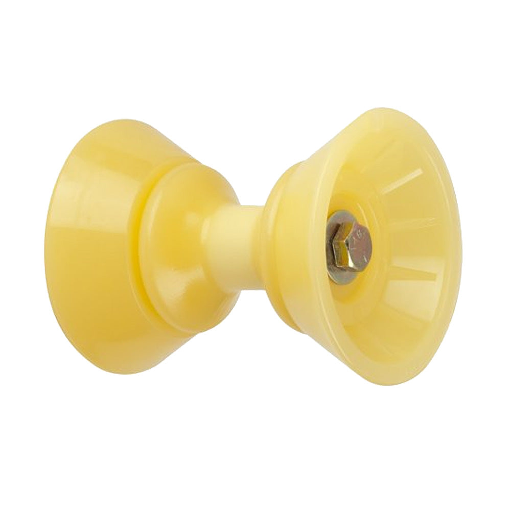 C.E. Smith 29300 3" Bow Bell Roller Assembly - Yellow TPR