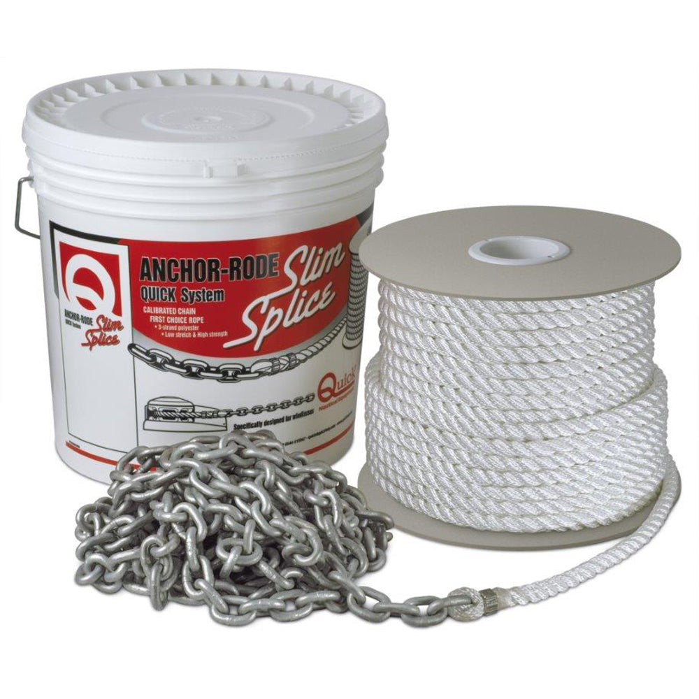 Quick FVC070312130Q00 Anchor Rode - 15' of 7mm Chain 300' of 1/2" Rope