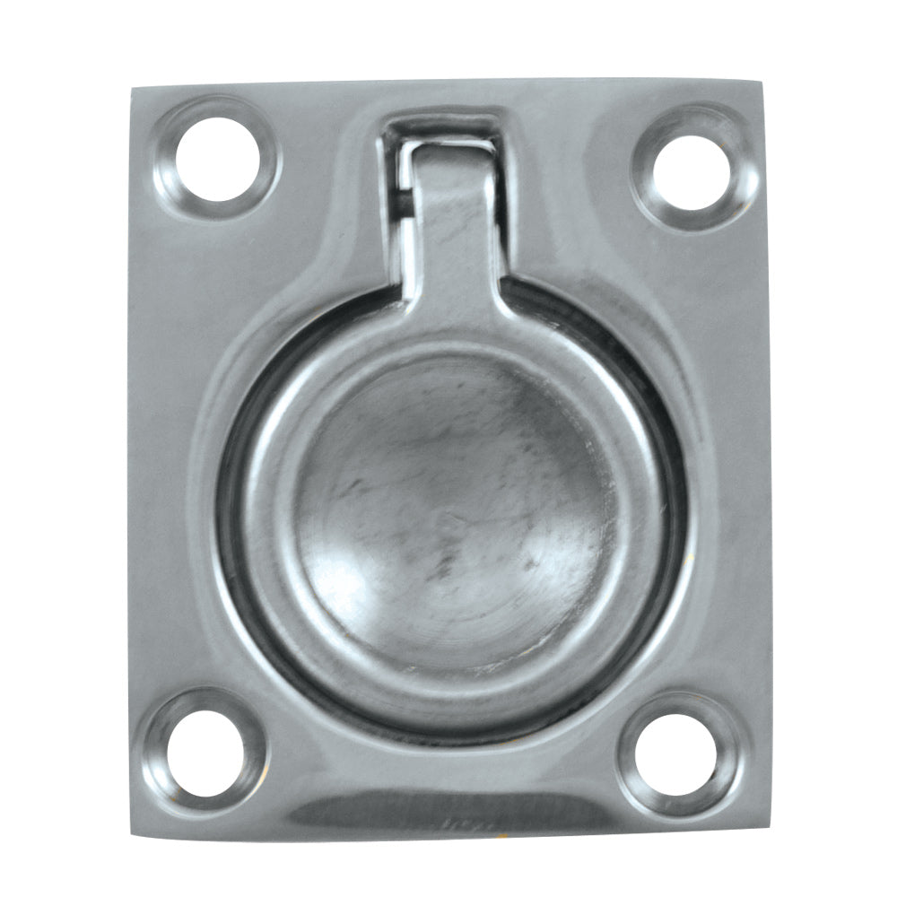 Whitecap S-3360C Flush Pull Ring - CP/Brass - 1-1/2" x 1-3/4"
