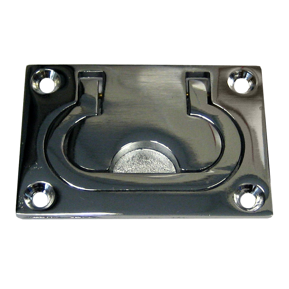 Whitecap S-3364C Flush Pull Ring - CP/Brass - 3" x 2"