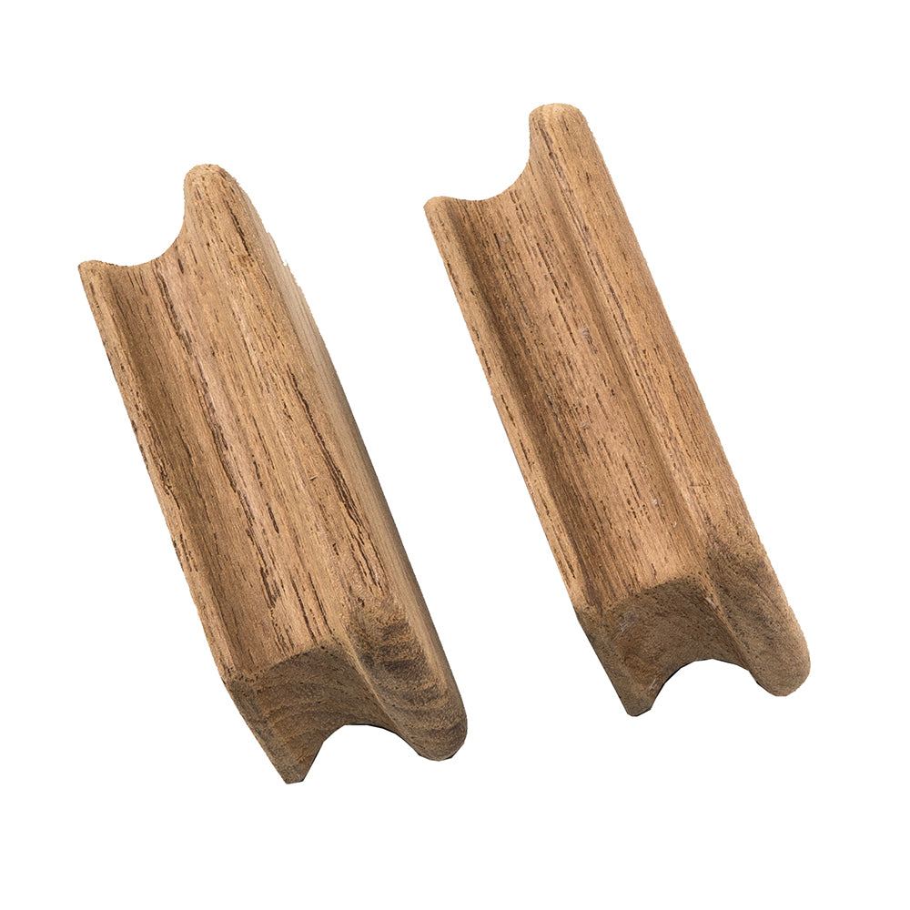 Whitecap 60131-A Teak Rectangular Drawer Knob - 2-3/4"L - 2 Pack