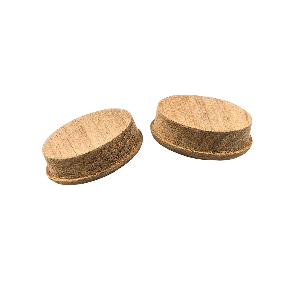 Whitecap 60127-A Teak Round Drawer Pull - 1-3/8" Round - 2 Pack
