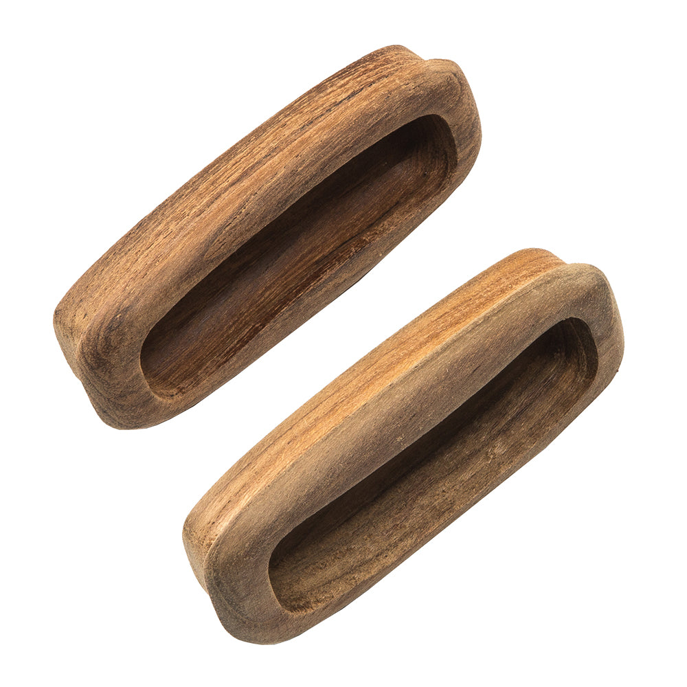 Whitecap 60135-A Teak Rectangular Drawer Pull - 3-1/4"L - 2 Pack