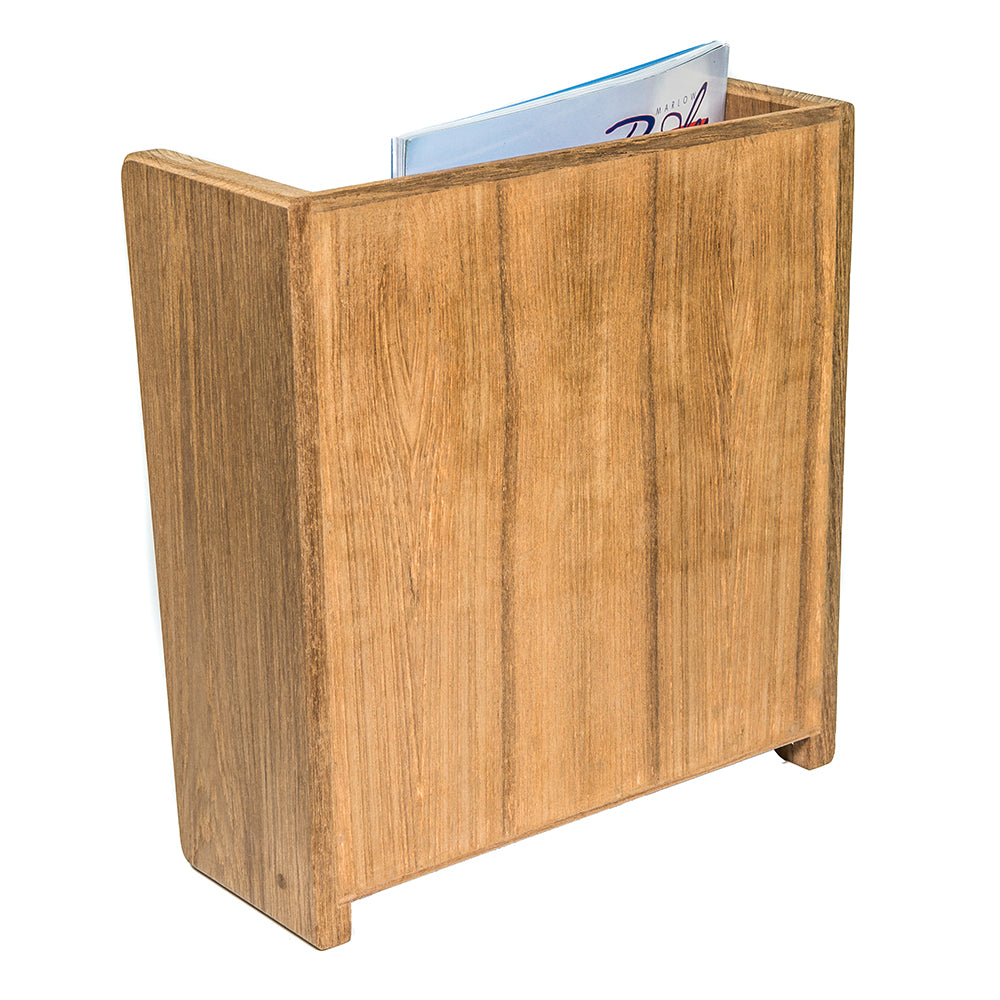 Whitecap 62502 Teak Grate Front Magazine Rack
