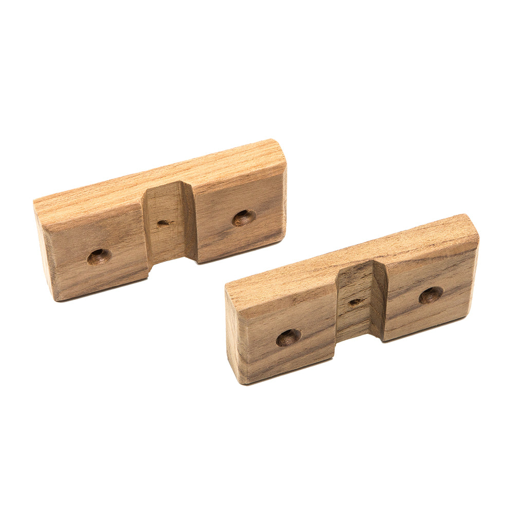 Whitecap 60609 Teak Rod Storage Rack Mounting Brackets - Pair