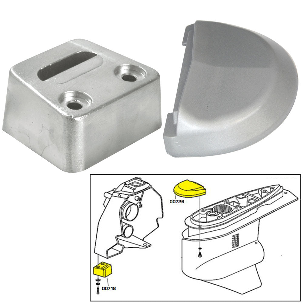 Tecnoseal 20708MG Anode Kit w/Hardware - Volvo SX - Magnesium