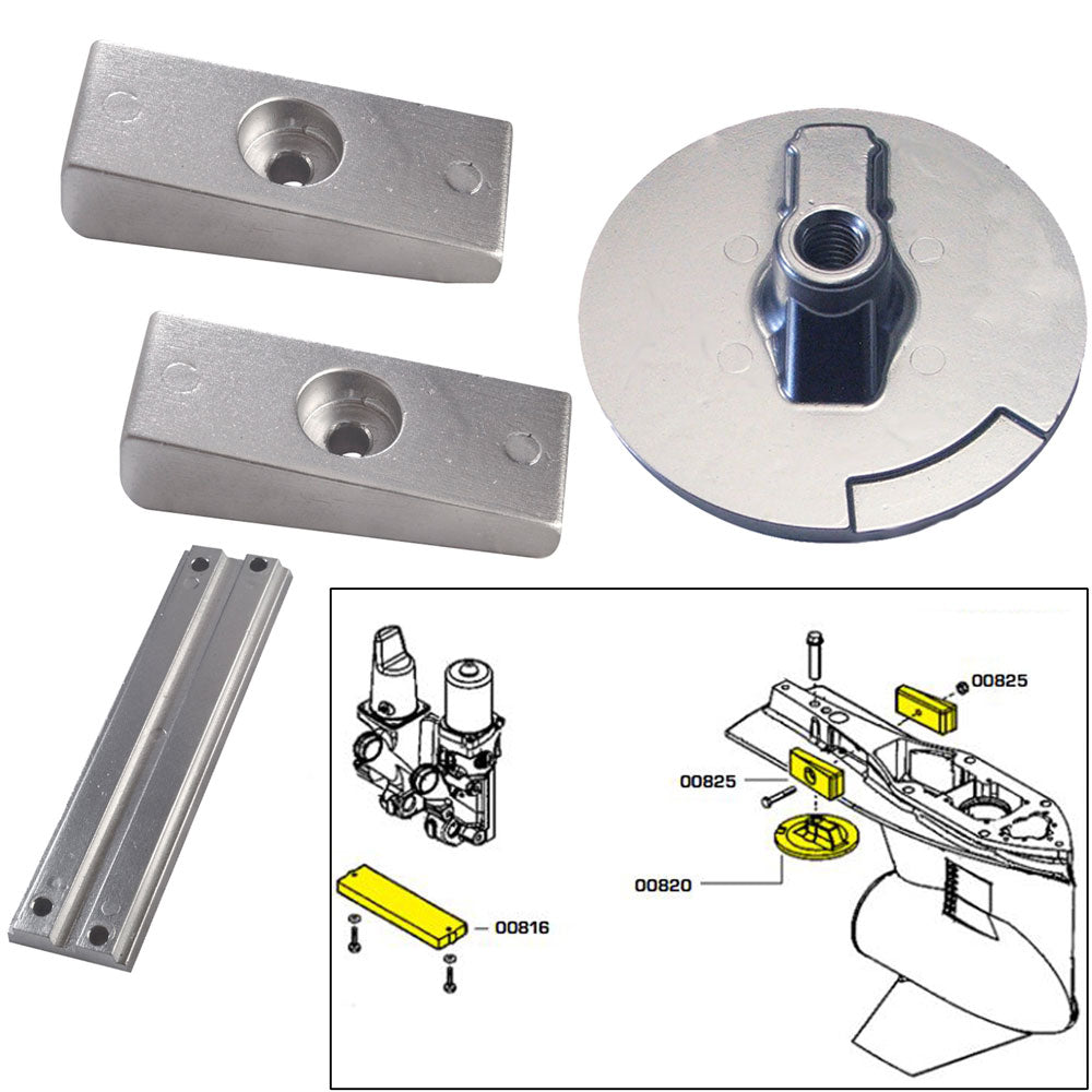 Tecnoseal 20814MG Anode Kit w/Hardware - Mercury Verado 4 - Magnesium