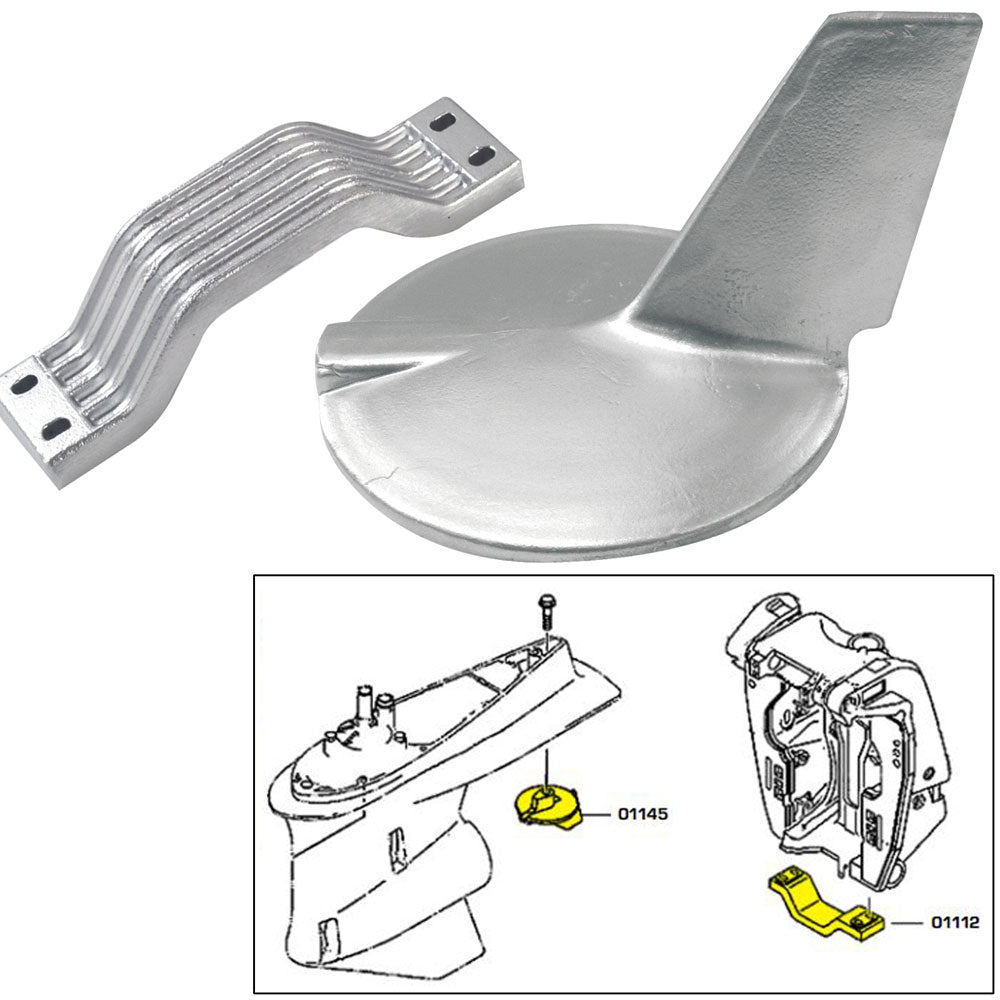 Tecnoseal 21106 Anode Kit w/Hardware - Yamaha 200-300HP Hi-Performance - Zinc