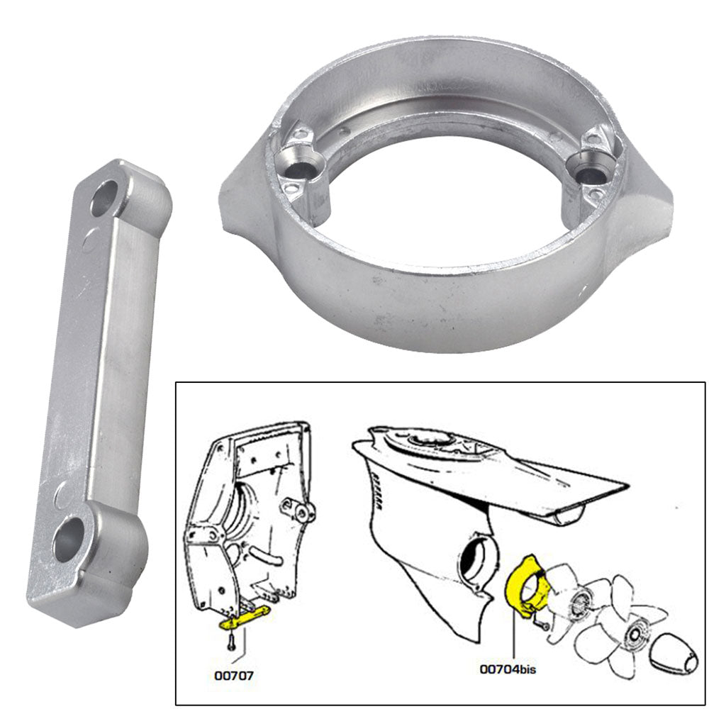 Tecnoseal 20702MG Anode Kit w/Hardware - Volvo Duo-Prop 280 - Magnesium