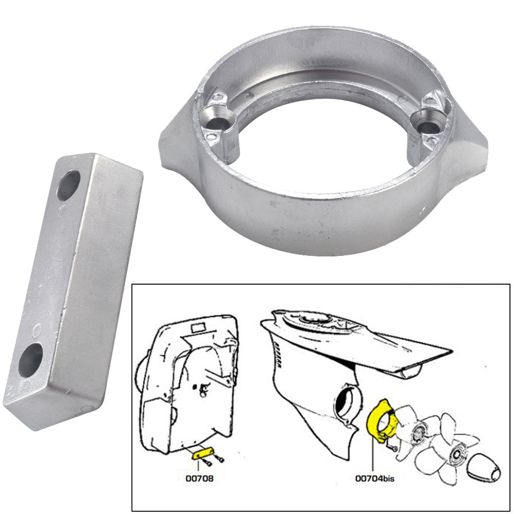 Tecnoseal 20706MG Anode Kit w/Hardware - Volvo Duo-Prop 290 - Magnesium