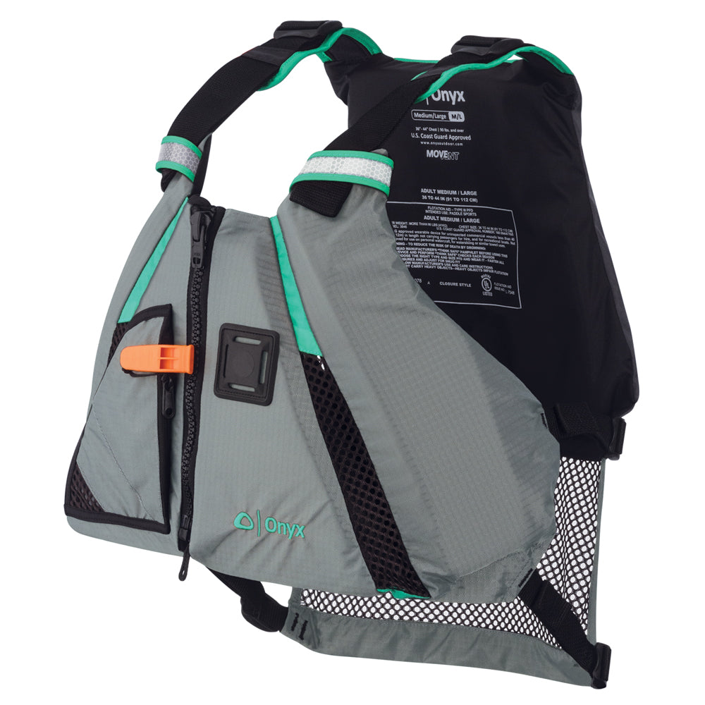 Onyx 122200-505-040-15 MoveVent Dynamic Paddle Sports Life Vest - M/L - Aqua