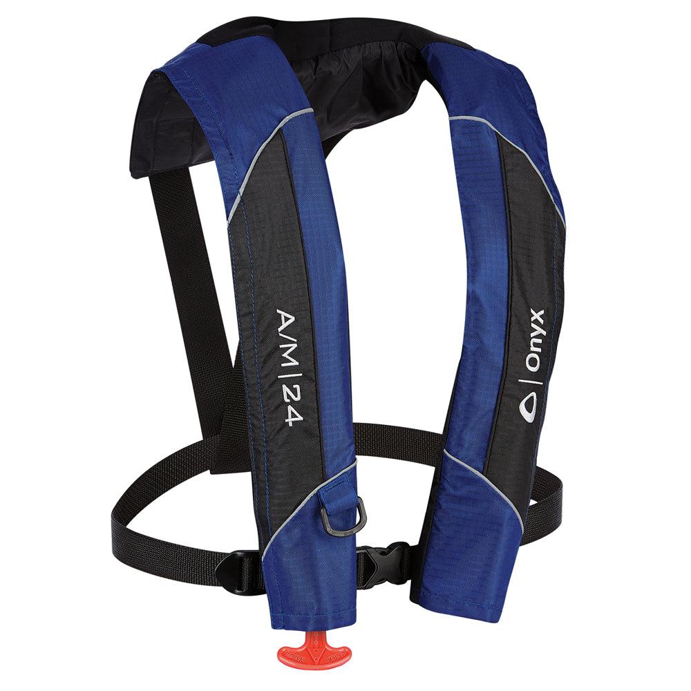 Onyx 132000-500-004-15 A/M-24 Automatic/Manual Inflatable PFD Life Jacket - Blue