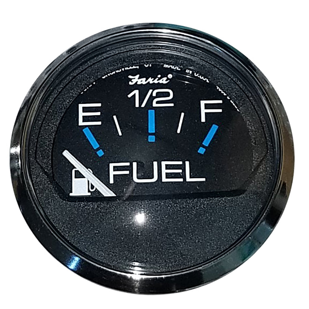 Faria 13701 Chesapeake Black 2" Fuel Level Gauge (E-1/2-F)