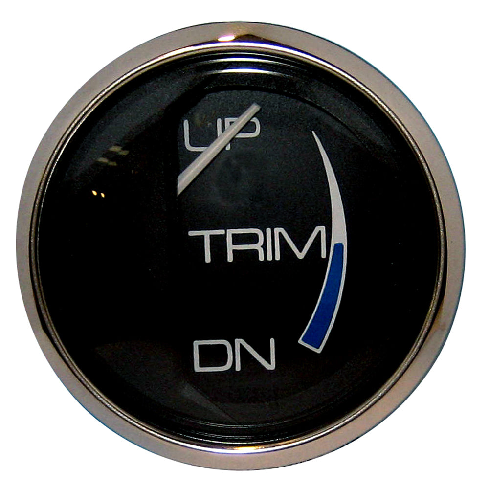 Faria 13707 Chesapeake Black 2" Trim Gauge (Mercury / Mariner / Mercruiser / Volvo DP / Yamaha 01 and newer)