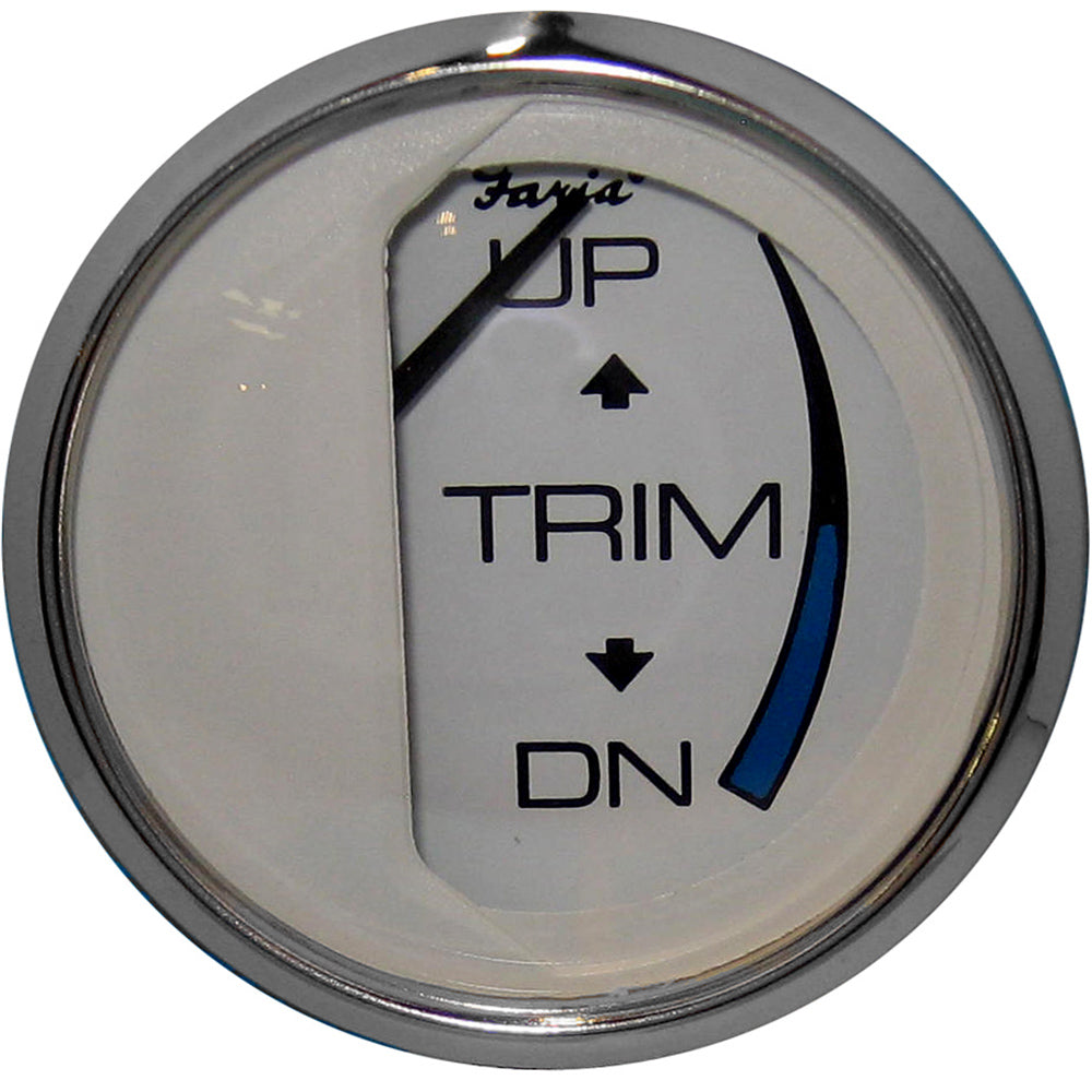 Faria 13809 Chesapeake White SS 2" Trim Gauge (J/E/Suzuki Outboard)