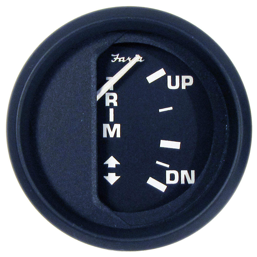 Faria 12827 Euro Black 2" Trim Gauge f/ Johnson/Evinrude/Suzuki Outboard