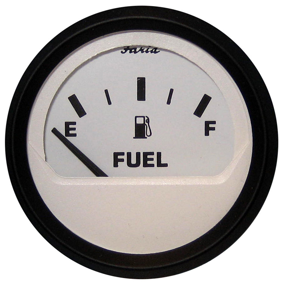 Faria 12901 Euro White 2" Fuel Level Gauge (E-1/2-F)