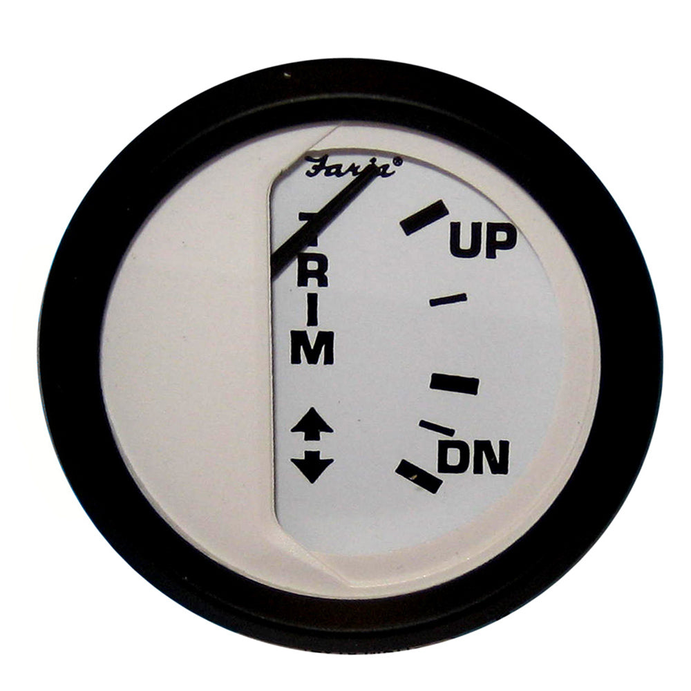 Faria 12916 Euro White 2" Trim Gauge f/ Mercury / Mariner /Mercruiser/Volvo DP/ Yamaha 01 and Newer