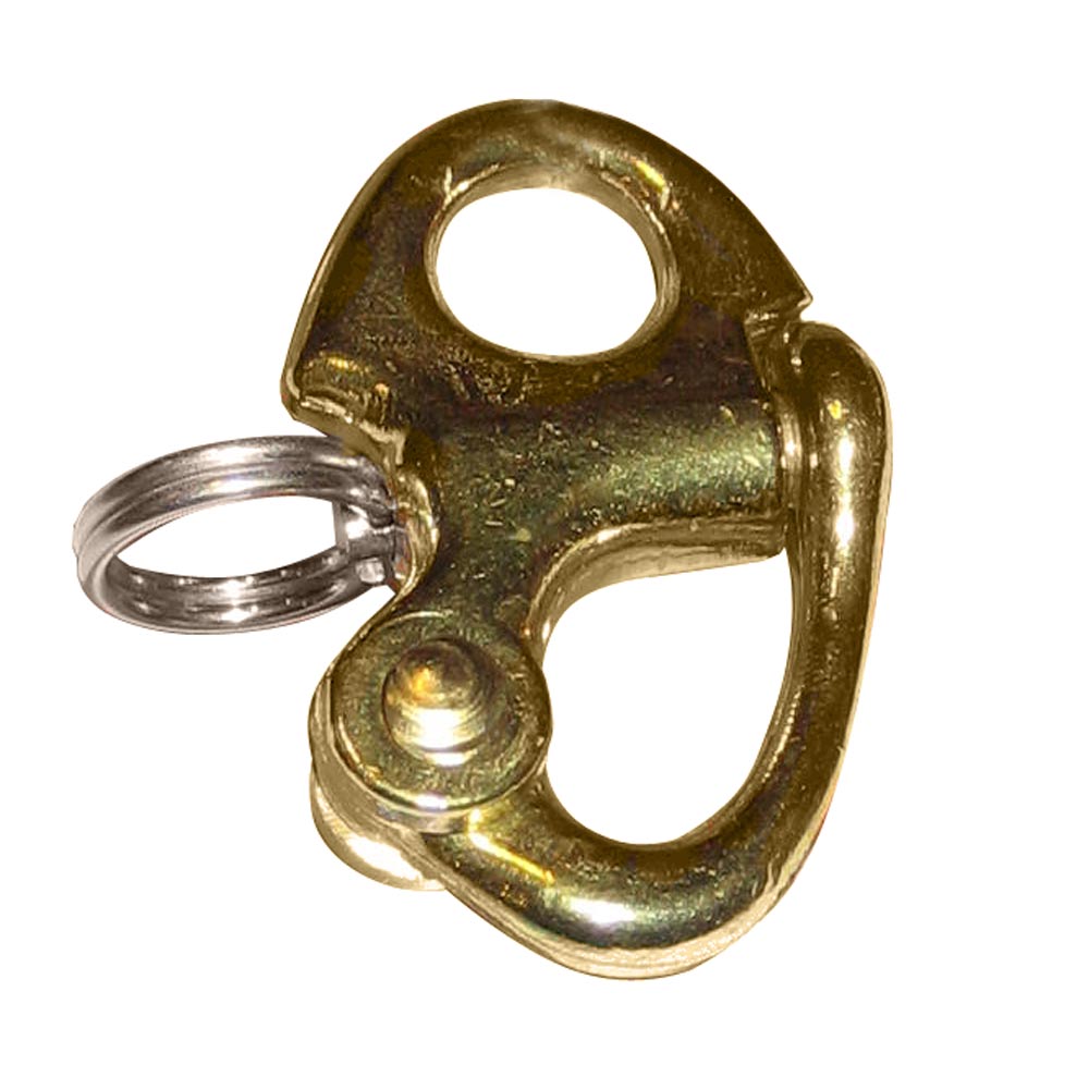Ronstan RF6000 Brass Snap Shackle - Fixed Bail - 41.5mm (1-5/8") Length
