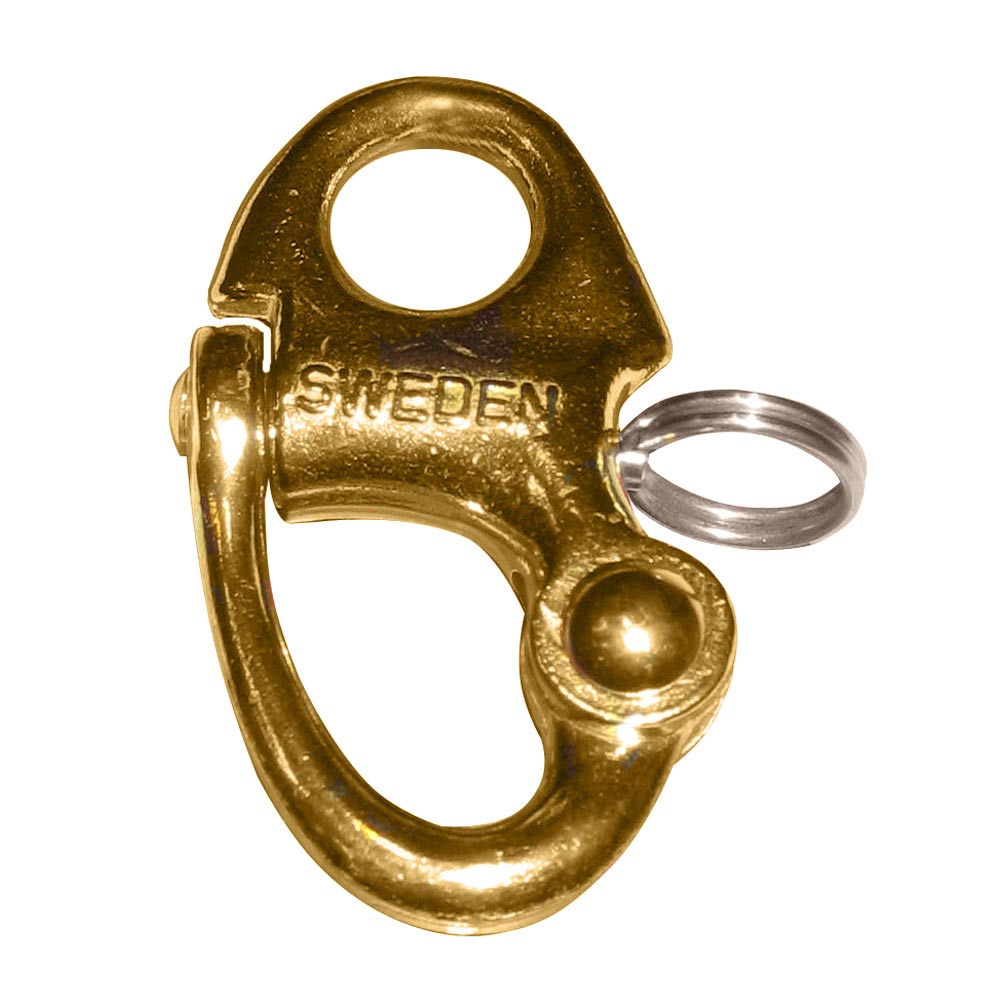 Ronstan RF6002 Brass Snap Shackle - Fixed Bail - 59.3mm (2-5/16") Length