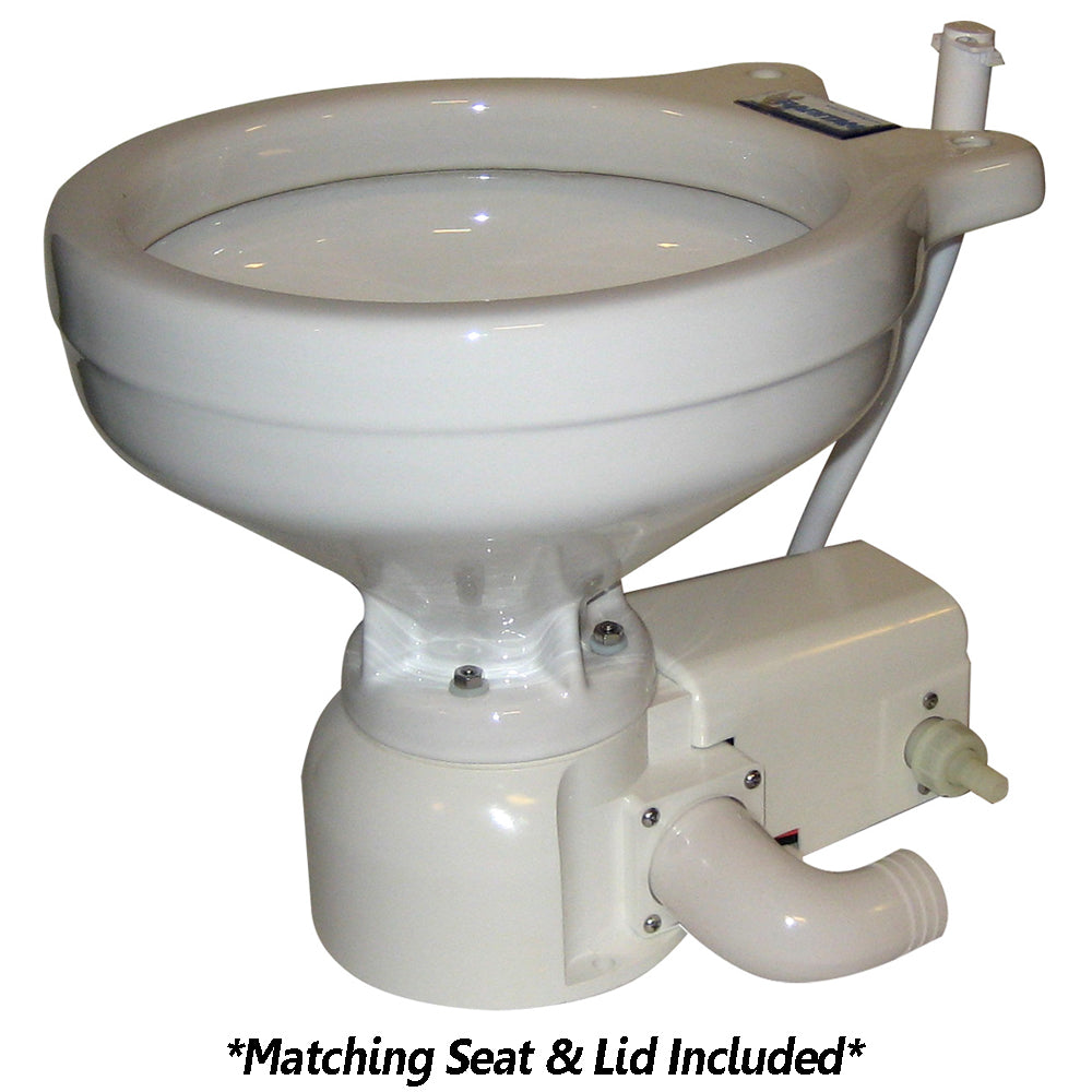 Raritan 162HF012 Sea Era QC Toilet - Household Style - Freshwater Solenoid - Straight 90 Discharge - Smart Toilet Control - 12v