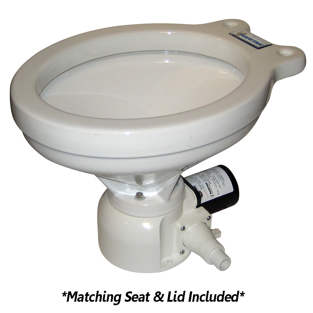 Raritan 162HR012 Sea Era QC Toilet - Household Style - Remote Intake Pump - Straight 90 Discharge - Smart Toilet Control - 12v