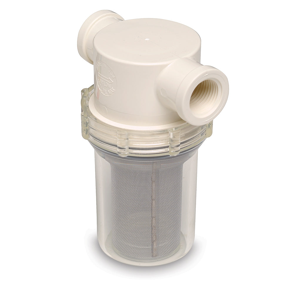Shurflo by Pentair 253-121-01 1/2" Raw Water Strainer w/Bracket Fittings - 50 Mesh Screen