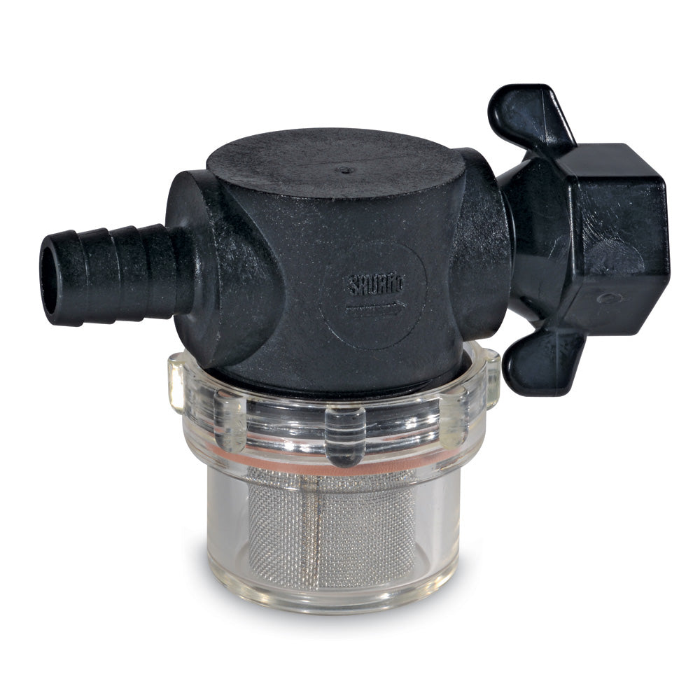 Shurflo by Pentair 255-325 Swivel Nut Strainer - 1/2" Barb Inlet - Clear Bowl