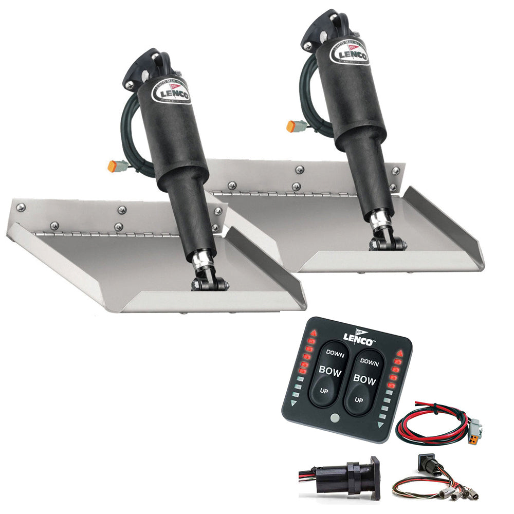 Lenco TT9X12EI 9" x 12" Edge Mount Trim Tab Kit w/LED Indicator Switch Kit