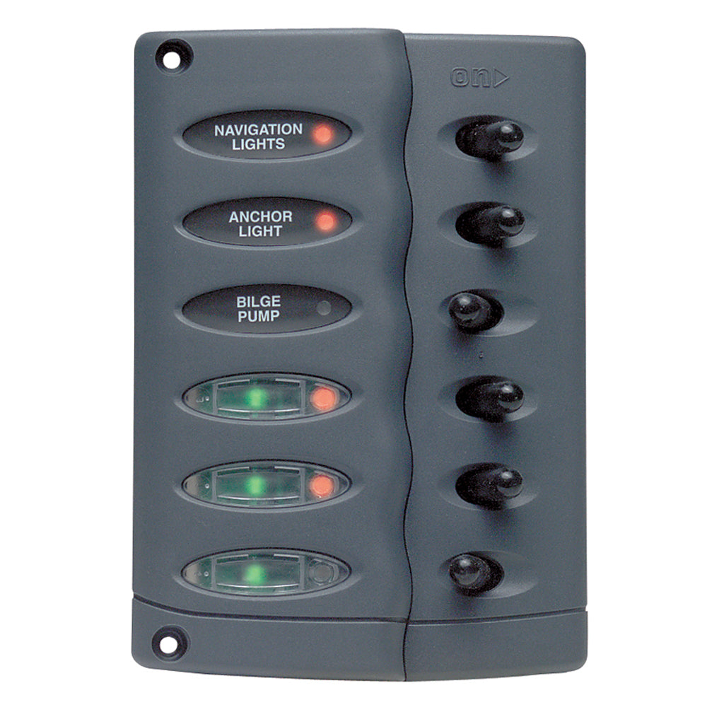 BEP CSP6 Contour Switch Panel - Waterproof 6 Way