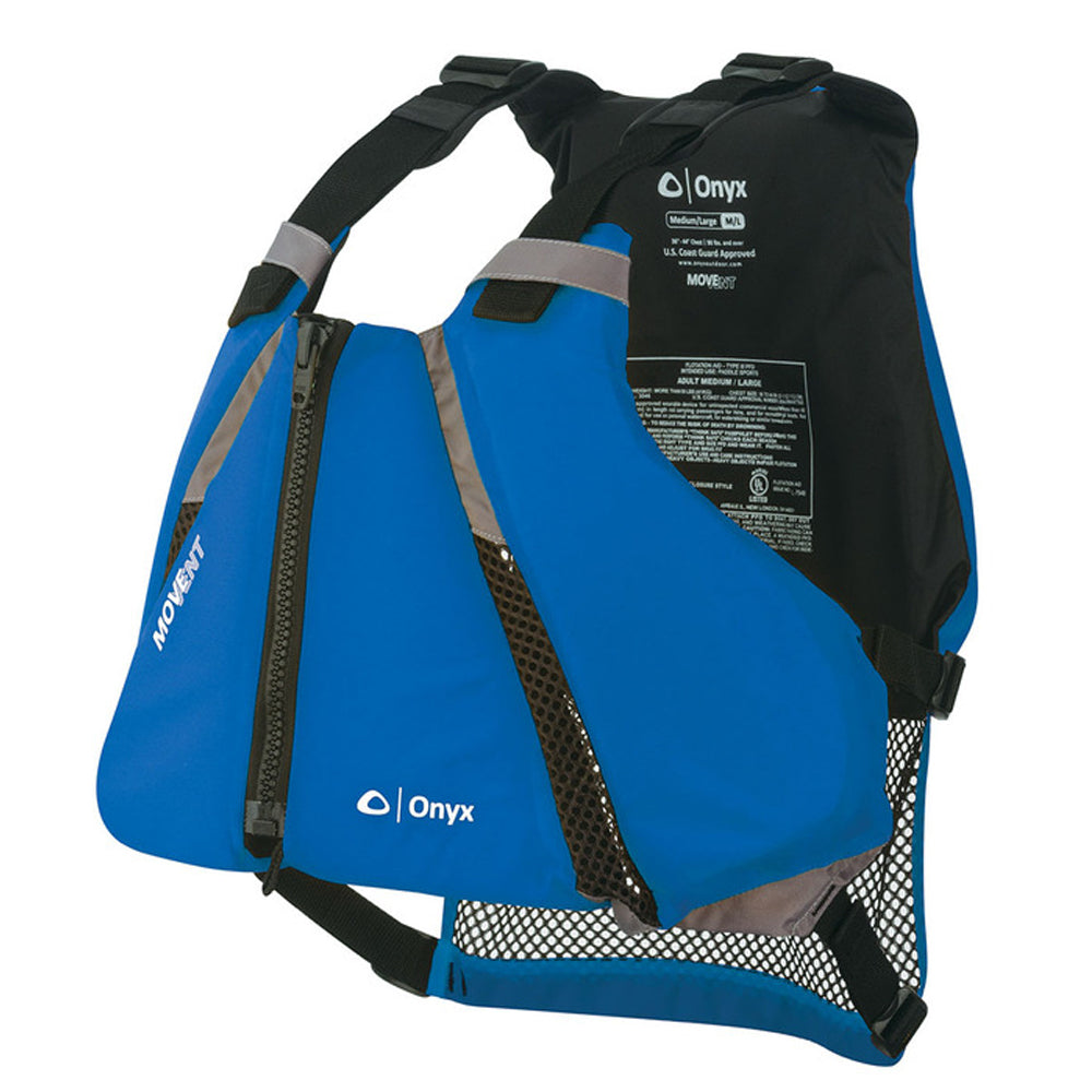 Onyx 122000-500-040-16 MoveVent Curve Paddle Sports Life Vest - M/L - Blue