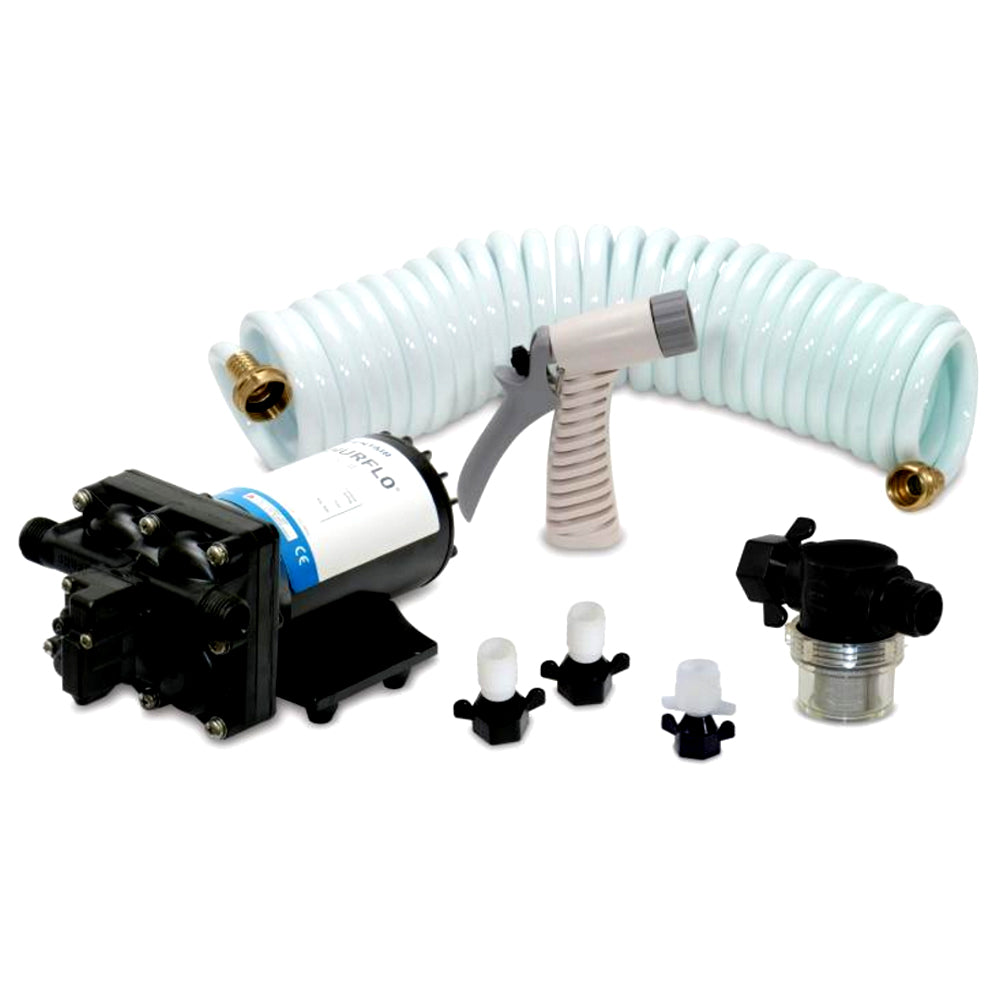 Shurflo by Pentair 4338-121-E07 BLASTERII Washdown Kit - 12VDC, 3.5GPM w/25 Hose, Nozzle, Strainer Fittings