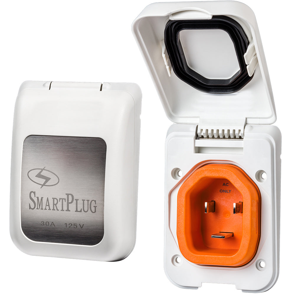 SmartPlug BM30PW 30 AMP Male Non-Metallic Inlet Cover - White
