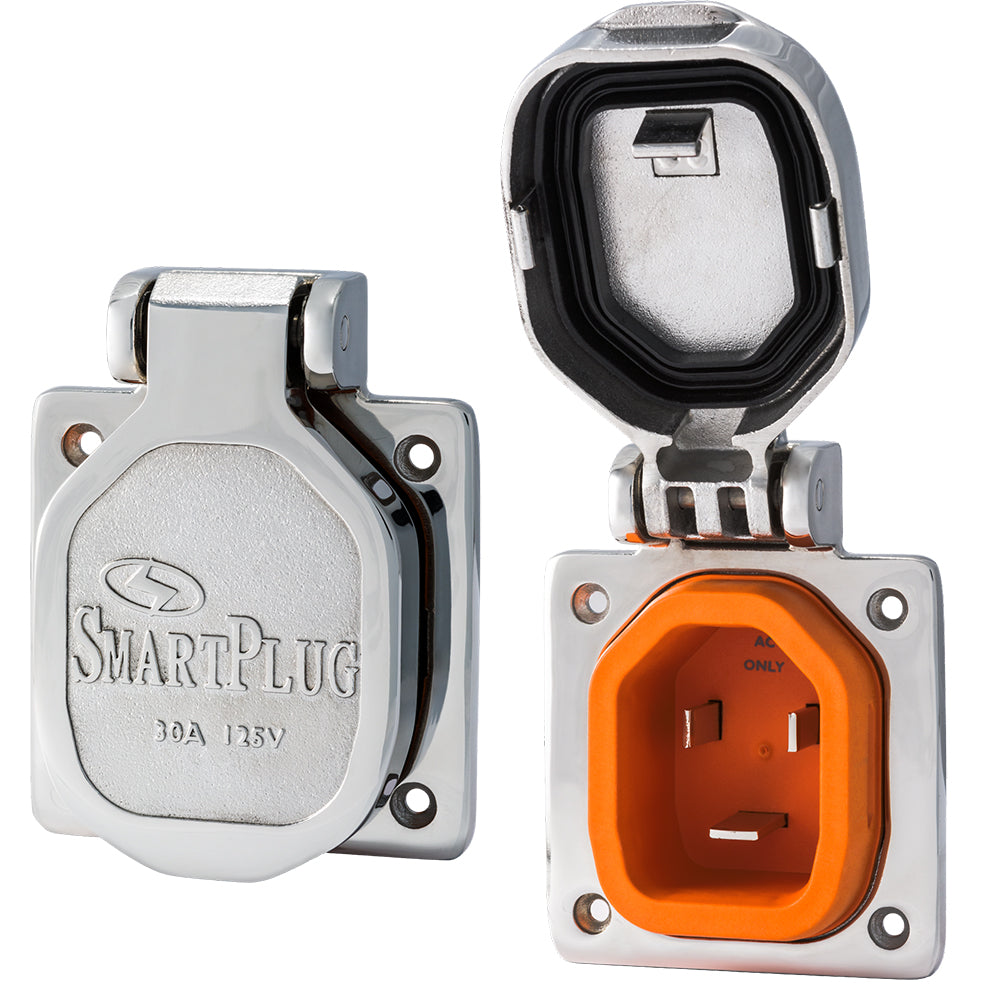 SmartPlug BM30NT 30 AMP Male Inlet Cover - Stainless Steel