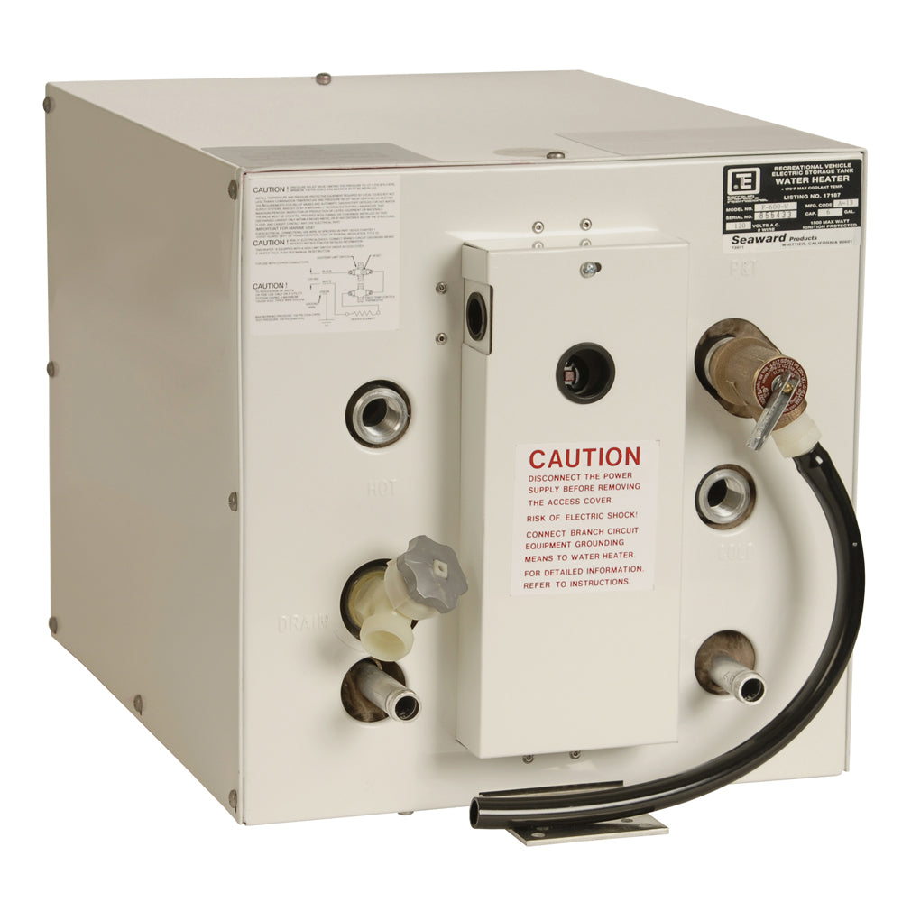 Whale F600W Seaward 6 Gallon Hot Water Heater w/Front Heat Exchager - White Epoxy - 120V - 1500W