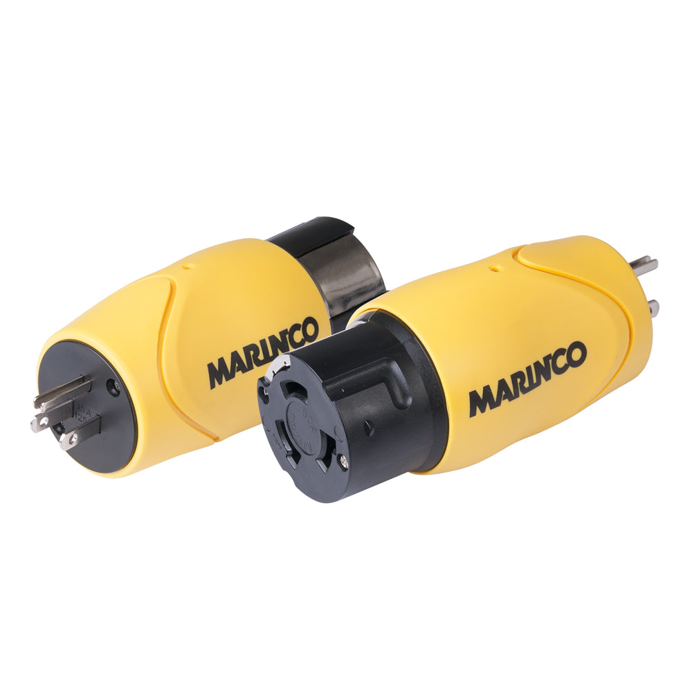 Marinco S15-504 Straight Adapter - 15A Male Straight Blade to 50A 125/250V Female Locking