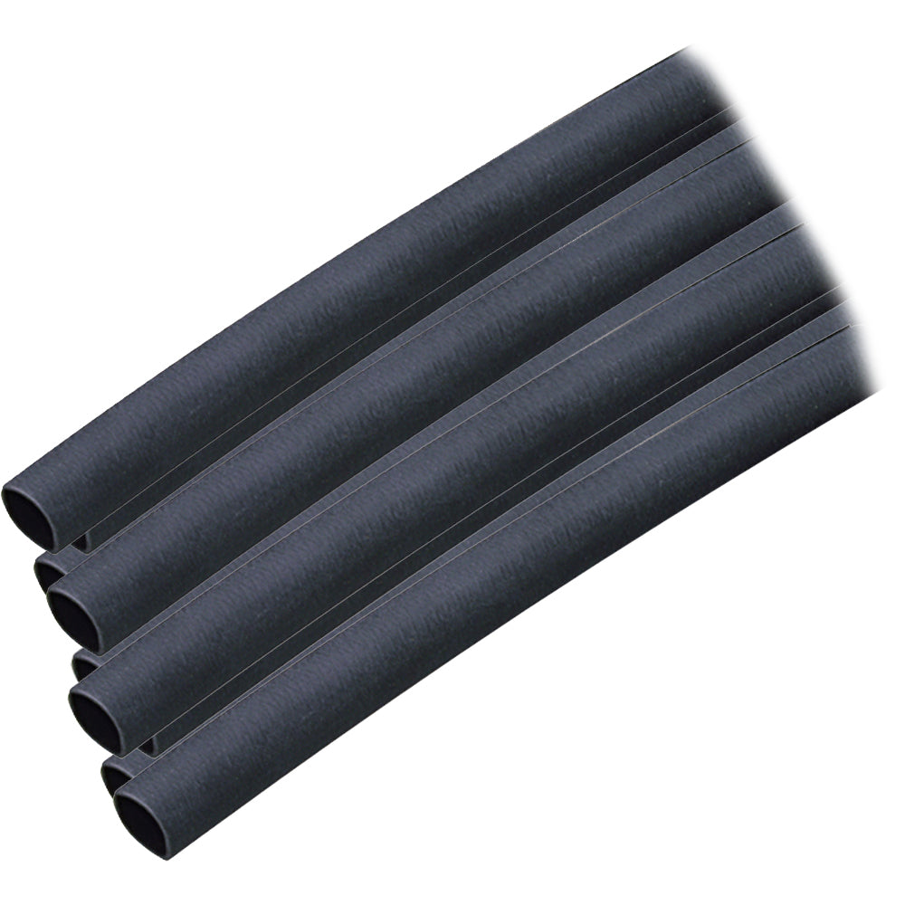 Ancor 303106 Adhesive Lined Heat Shrink Tubing (ALT) - 1/4" x 6" - 10-Pack - Black