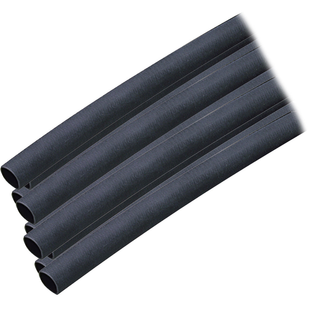 Ancor 303124 Adhesive Lined Heat Shrink Tubing (ALT) - 1/4" x 12" - 10-Pack - Black