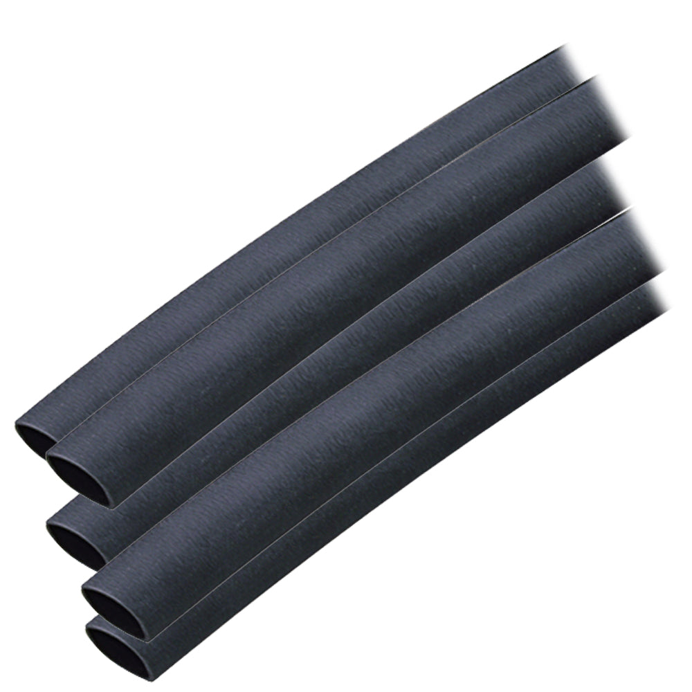 Ancor 304124 Adhesive Lined Heat Shrink Tubing (ALT) - 3/8" x 12" - 5-Pack - Black