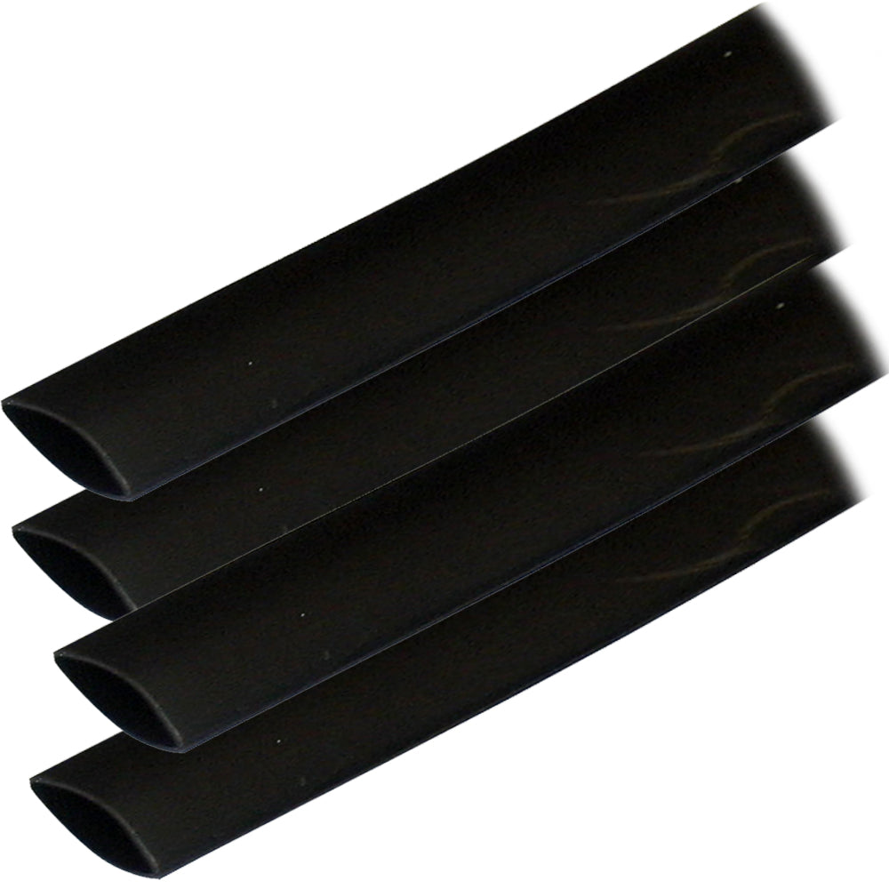 Ancor 306106 Adhesive Lined Heat Shrink Tubing (ALT) - 3/4" x 6" - 4-Pack - Black