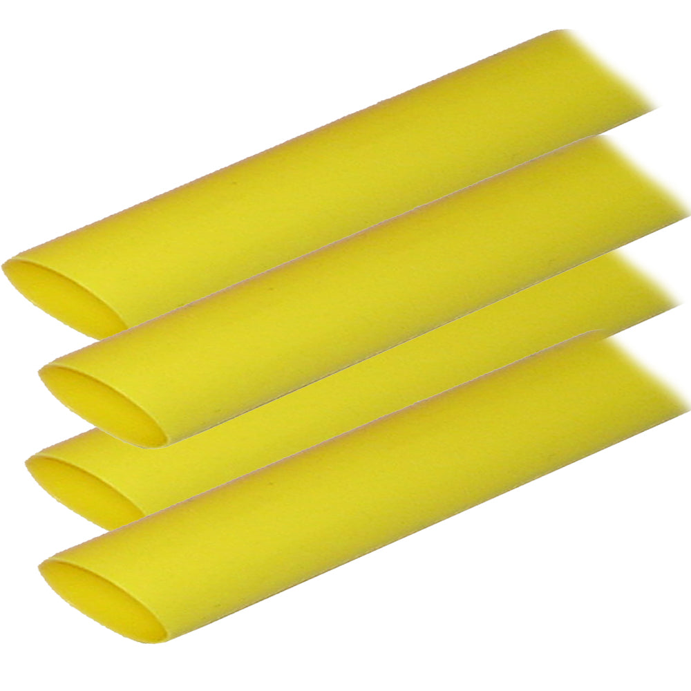 Ancor 306924 Adhesive Lined Heat Shrink Tubing (ALT) - 3/4" x 12" - 4-Pack - Yellow